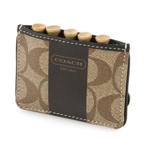 画像1: 【COACH】コーチ ヘリテージ シグネチャー ストライプ ゴルフティーセット ブラウン〔日本未発売〕