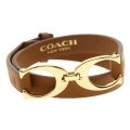 【COACH】コーチ レザー ブレス ロゴ バングル ブレスレット ジュエリー ブリックレッド〔日本未発売〕