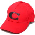 【COACH】コーチ ジャガード ワンポイント ロゴ キャップ 帽子 レッド〔日本未発売〕