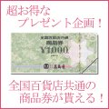 【プレゼント企画】 全国共通百貨店ギフト券1枚 （1000円相当）