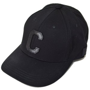 画像1: 【COACH】コーチ ジャガード ワンポイント ロゴ キャップ 帽子 ブラック〔日本未発売〕