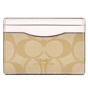 画像1: 【COACH】コーチ ペイトン シグネチャー カードケース 名刺入れ ライトカーキ×チャーク（日本未発売）