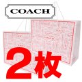 【COACH】コーチ 純正訳あり紙袋Lサイズ 〔2枚セット〕（送料無料）