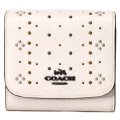 【COACH】コーチ ペプルト レザー リベット 二つ折り コンパクト 財布 チャーク（日本未発売）