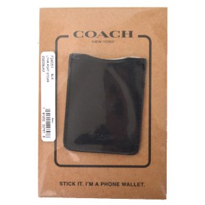 画像1: 【COACH】コーチ レザー フォン ウォレット ステッカー スマホ マルチ ポケット ケース ブラック（日本未発売）