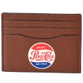 【COACH】コーチ ペプシコーラ レザー スリム カードケース 定期入れ 名刺入れ サドル（日本未発売）