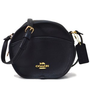 画像1: 【COACH】コーチ レザー 斜め掛け ショルダー クロスボディ バッグ ブラック（日本未発売）