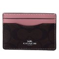 【COACH】コーチ ペイトン シグネチャー カードケース 名刺入れ ブラウン×ダスティーローズ（日本未発売）