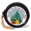 【COACH】コーチ レザー オズの魔法使い FOLLOW THE YELLOW BRICK ROAD プリント ラウンド コインケース ミッドナイトネイビー〔日本未発売〕