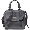 【COACH】コーチ スムースレザー バッファローエンボスレザー スエード  ターンロック 3WAY ミニ FAYE ショルダー ハンドバッグ  バックパック ヘザーグレー（日本未発売）