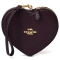 【COACH】コーチ クロスグレインレザー ハート リストレット ポーチ オックスブラッド1〔日本未発売〕