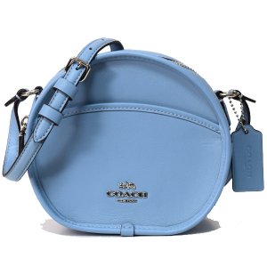 画像1: 【COACH】コーチ レザー 斜め掛け ショルダー クロスボディ バッグ コーンフラワー（日本未発売）