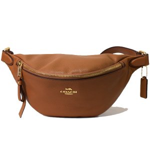 画像1: 【COACH】コーチ ペブルレザー ベルトバッグ 2way ワンショルダー バックパック ウエスト ボディバッグ ライトサドル〔日本未発売〕