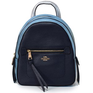 画像1: 【COACH】コーチ ペブルレザー メタリック カラーブロック アンディー 3way ミニ バックパック リュックサック ミッドナイトマルチ〔日本未発売〕