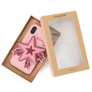 画像1: 【COACH】コーチ シリコン オーバーサイズ スター 星柄 流れ星 ラメ iPhoneX,XS（iPhone10,10S）専用 ケース ペタルマルチ〔日本未発売〕