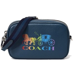 画像1: 【COACH】コーチ ペブルレザー レインボー ホース アンド キャリッジ ジェス コンバーチブル ベルトバッグ 3way ショルダー 斜め掛け クラッチ ウエスト ヒップ バッグ デニムマルチ〔日本未発売〕