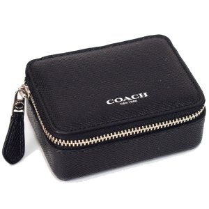 画像1: 【COACH】コーチ クロスグレインレザー クレヨン ハート プリント インテリア 薬入れ ピルケース メディカルケース 小物入れ ブラック（日本未発売）