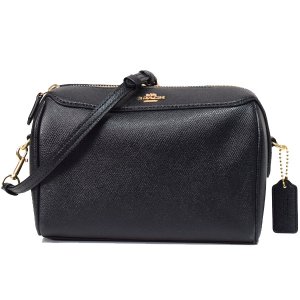 画像1: 【COACH】コーチ クロスグレインレザー ベネット クロスボディー 2WAY クラッチ 斜めがけ ショルダーバッグ ブラック（日本未発売）