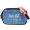 【COACH】コーチ デニム ペブルレザー ジェス ロゴ コンバーチブル ベルトバッグ 3way ショルダー 斜め掛け クラッチ ウエスト ヒップ バッグ デニム（日本未発売）