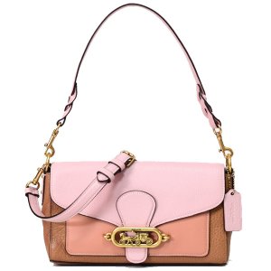 画像1: 【COACH】コーチ ぺブルレザー スムースレザー バッファローエンボスドレザー カラーブロック スモール ジェイド 3way クラッチ クロスボディ 斜めがけ ショルダー ハンドバッグ ブロッサムマルチ（日本未発売）