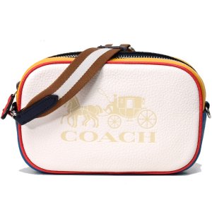 画像1: 【COACH】コーチ ペブルレザー ジェス ホース アンド キャリッジ カラーブロック コンバーチブル ベルトバッグ 3way ショルダー 斜め掛け クラッチ ウエスト ヒップ バッグ チャークマルチ（日本未発売）