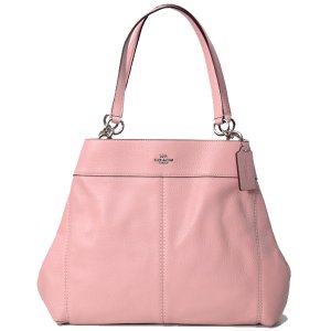 画像1: 【COACH】コーチ ペブルレザー レクシー ロゴ ショルダー ハンドバッグ ペタル（日本未発売）