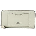 【COACH】コーチ ラグジュアリー クロスグレーン レザー アコーディオン ジップ アラウンド 長財布 ペールグリーン（日本未発売）
