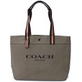 【COACH】コーチ キャンバス カーフレザー トート 38 ロゴ トートバッグ モス〔日本未発売〕