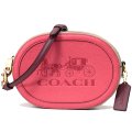 【COACH】コーチ ぺブルレザー ホース アンド キャリッジ カラーブロック カメラバッグ クロスボディ 斜め掛け ショルダーバッグ ポピー×ヴィンテージモーブ（日本未発売）