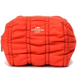 画像1: 【COACH】コーチ ルーシング シャーリング スモール ボクシー コスメティック ケース 化粧ポーチ マンゴー（日本未発売）