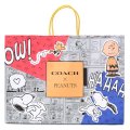 【COACH】コーチ ピーナッツ コラボ スヌーピー プリント 純正紙袋 ショップバッグ マルチ（送料無料）