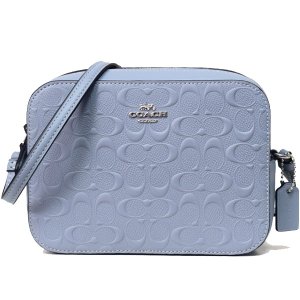 画像1: 【COACH】コーチ スムースカーフレザー スムースレザー シグネチャー 型押し ミニ カメラバッグ クロスボディ 斜め掛け ショルダーバッグ トワイライト（日本未発売）