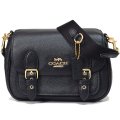 【COACH】コーチ ペブルレザー ルーシー フラップ メッセンジャー ショルダーバッグ ブラック（日本未発売）