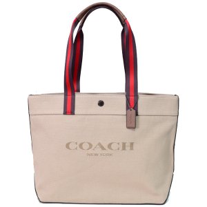 画像1: 【COACH】コーチ キャンバス ぺブルレザー トート カラーブロック ロゴ トートバッグ ライトカーキマルチ〔日本未発売〕