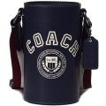 【COACH】コーチ レザー バーシティ ウォーター ボトル ケース 水筒 ペットボトル ホルダー クロスボディ 斜め掛け ショルダー バッグ ミッドナイトネイビーマルチ〔日本未発売〕