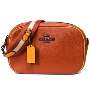 画像1: 【COACH】コーチ ぺブルレザー ジェイミー カメラバッグ クロスボディ 斜め掛け 2way クラッチ ショルダーバッグ サンセットマルチ（日本未発売）