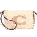 【COACH】コーチ シアリング レザー モチーフ ノリータ もこもこ リストレット マルチ ポーチ ミニ ハンド バッグ ナチュラル〔日本未発売〕