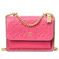 【COACH】コーチ レザー シグネチャー 型押し クレア チェーン クロスボディ 2way 斜め掛け ショルダー バッグ ストロベリーヘイズ（日本未発売）