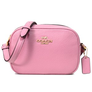 画像1: 【COACH】コーチ ぺブルレザー ミニ ジェイミー カメラバッグ クロスボディー ショルダーバッグ トゥルーピンク（日本未発売）