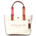 【COACH】コーチ キャンバス レザー スモール トート ロゴ トートバッグ ナチュラルマルチ〔日本未発売〕