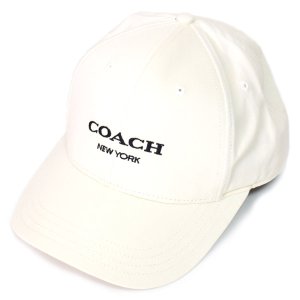 画像1: 【COACH】コーチ コットン シグネチャー ベースボール ハット ワンポイント ロゴ キャップ 帽子 チャーク〔日本未発売〕