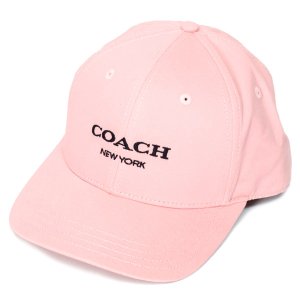 画像1: 【COACH】コーチ コットン シグネチャー ベースボール ハット ワンポイント ロゴ キャップ 帽子 ライトピンク〔日本未発売〕