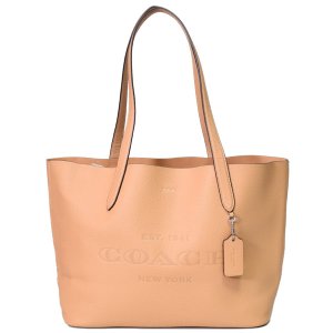 画像1: 【COACH】コーチ ぺブルレザー キャメロン トート ロゴ トートバッグ ラテ〔日本未発売〕