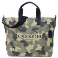 【COACH】コーチ キャンバス レザー カモフラージュ 迷彩柄 トート 38 2way 斜め掛け ショルダー トートバッグ グリーンマルチ〔日本未発売〕