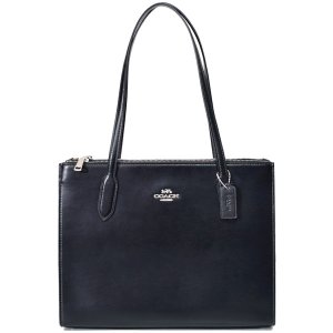 画像1: 【COACH】コーチ カーフレザー ニーナ キャリーオール トートバッグ ブラック×バッドランズ〔日本未発売〕