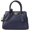 【COACH】コーチ クロスグレインレザー ダーシー ミニ キャリーオール 2WAY 斜め掛け ショルダー ハンドバッグ ミッドナイト（日本未発売）