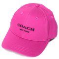 【COACH】コーチ コットン シグネチャー ベースボール ハット ワンポイント ロゴ キャップ 帽子 ブライトバイオレット〔日本未発売〕