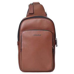 画像1: 【COACH】コーチ メンズ スムースカーフレザー イーサン パック ロゴ ワンショルダー バックパック ボディバッグ サドル〔日本未発売〕