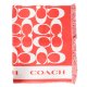 【COACH】コーチ コットン シグネチャー ケット ひざ掛け 毛布 ブランケット マンゴー（日本未発売）