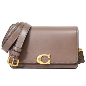 画像1: 【COACH】コーチ レザー バンディット フラップ ベルト バッグ ワンショルダー ウエスト クラッチ ボディバッグ ダークストーン（日本未発売）